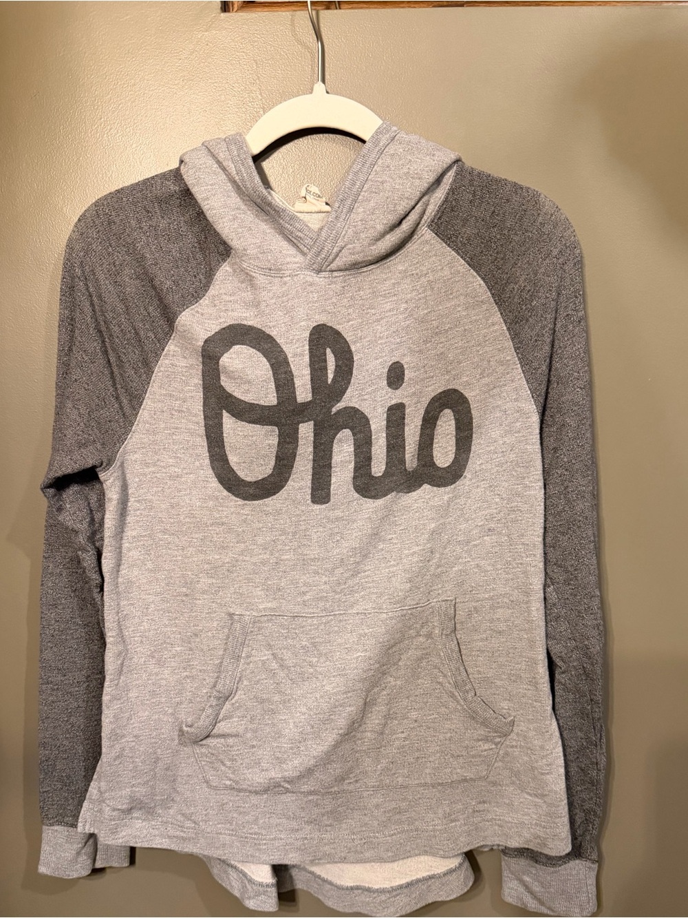 Homage Ohio hoodie grey on grey size small stretchy soft comfy